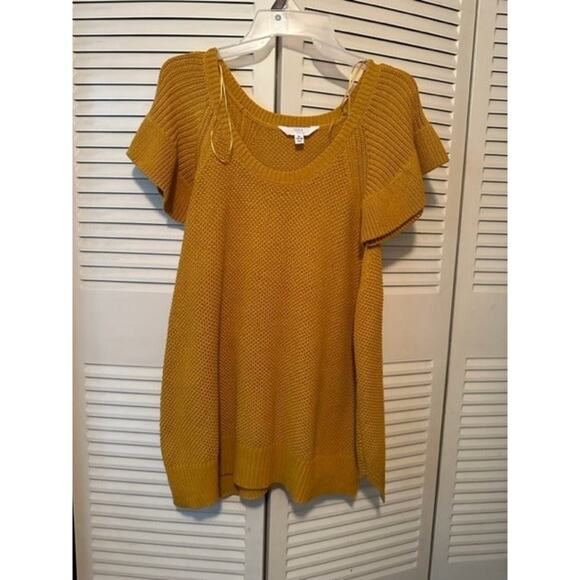 Time And Tru Flutter Sleeve Sweater Yellow Size XL (16-18) - Picture 5 of 6